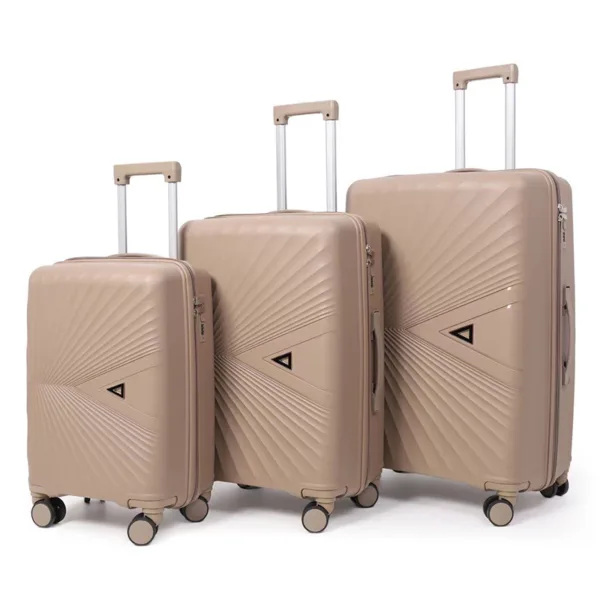 PP Trolley Luggage Zipper Password Lock Waterproof Hard Shell Carry On Suitcase Set