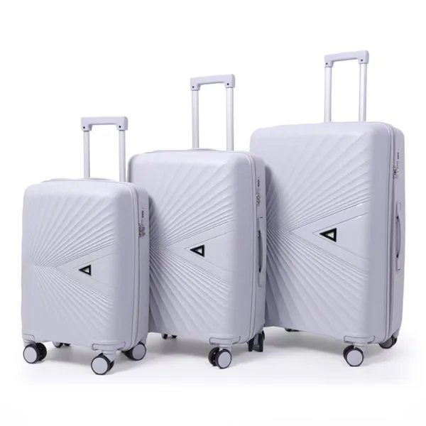 PP Trolley Luggage Zipper Password Lock Waterproof Hard Shell Carry On Suitcase Set - Image 6