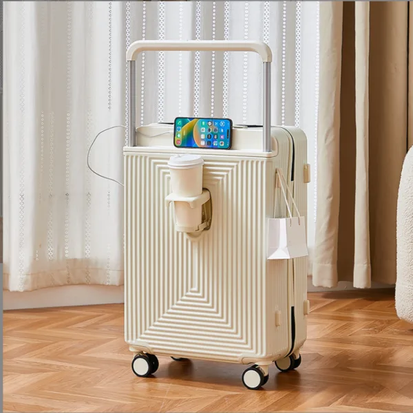 Wholesale Wide Trolley Luggage Zipper Password Lock Mute Universal Wheel Suitcase Set - Image 4