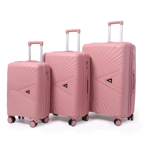 PP Trolley Luggage Zipper Password Lock Waterproof Hard Shell Carry On Suitcase Set - Image 5