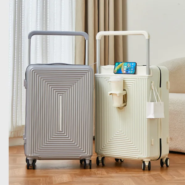 Wholesale Wide Trolley Luggage Zipper Password Lock Mute Universal Wheel Suitcase Set - Image 2