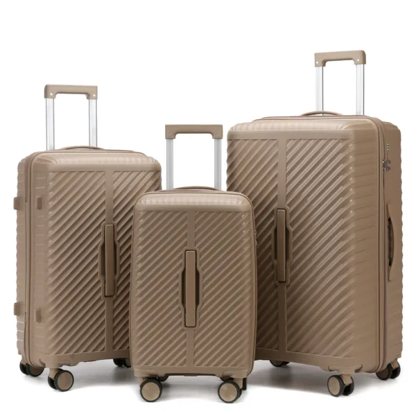 Outdoor Hard Shell Fashion Large Capacity PP Trolley Luggage Carry On - Image 3