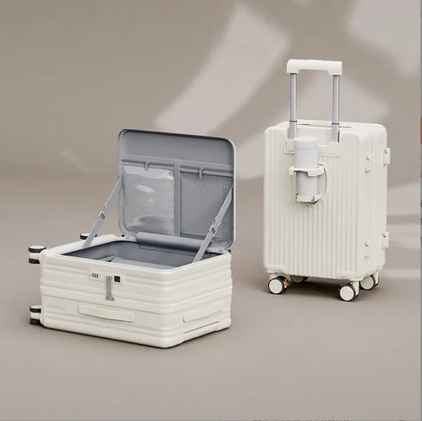 Long Trip Suitcase Set Business Carry On Front Laptop Opening Outdoor Trolley Luggage - Image 2